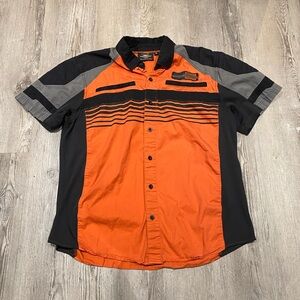 Harley-Davidson Performance Vented Woven Button Up Short Sleeve Shirt Men’s XL